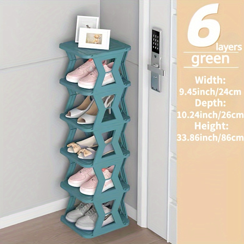 Multi layers Portable Shoe Rack Vertical Shoe Rack With - Temu