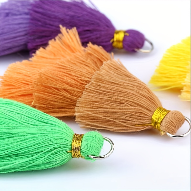 Mini Silk Tassels Handmade Keychain Tassels Bulk Charms - Temu