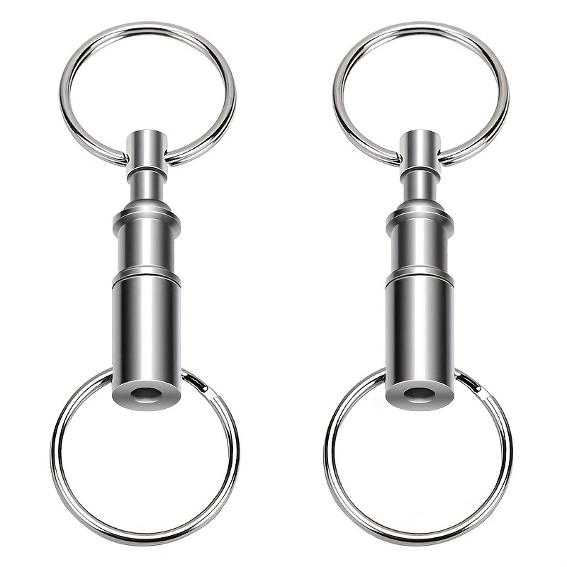 Split Keyrings Metal Key Chain Double loop Key Rings Silver - Temu