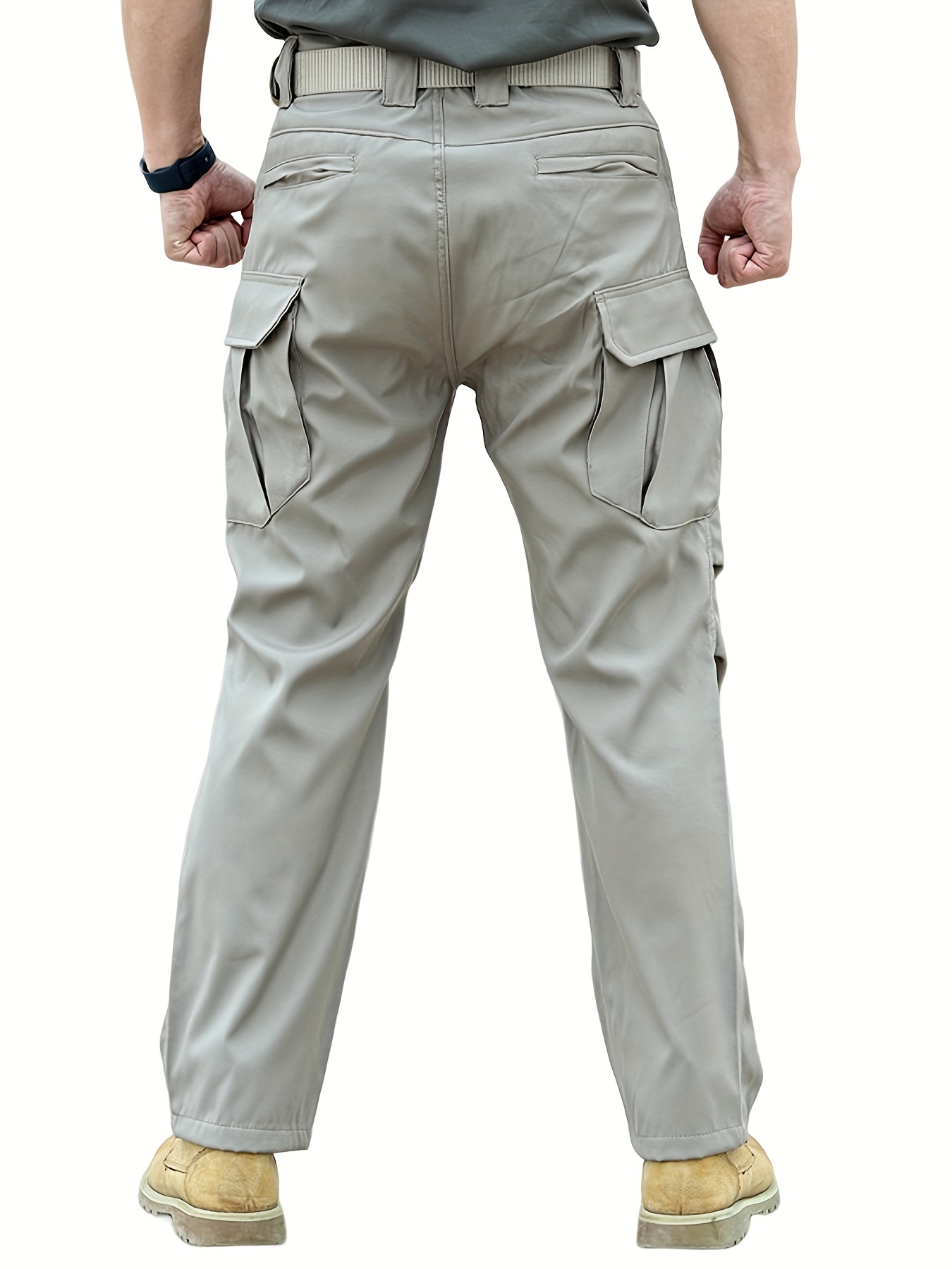 Pantalones Cargo Hombre Impermeables Elásticos Con Múltiples Bolsillos  Militares