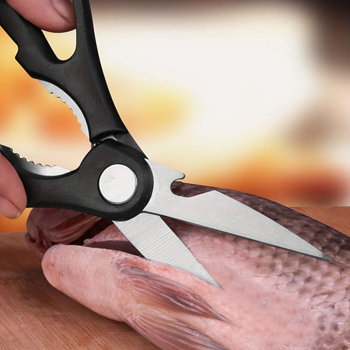 Stainless Steel Kitchen Scissors Powerful Chicken Bone - Temu