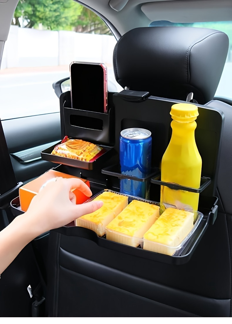 Auto Rücksitz Tablett Tisch, Klappbarer Autorücksitz Food Tray Tisch, Multifunktionaler Autositz Organizer mit Cup-Telefonhalter für die Arbeit  essen Traveli