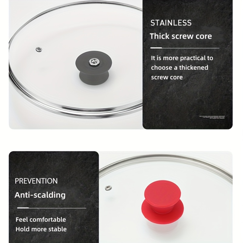 Bouton de couvercle de Pot universel en Silicone, bouton de remplacement de  couvercle de Pot, Casserole