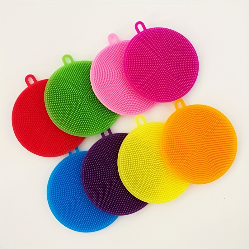 Multicolor Silicone Dish Wash Scrubber, For Dishwashing