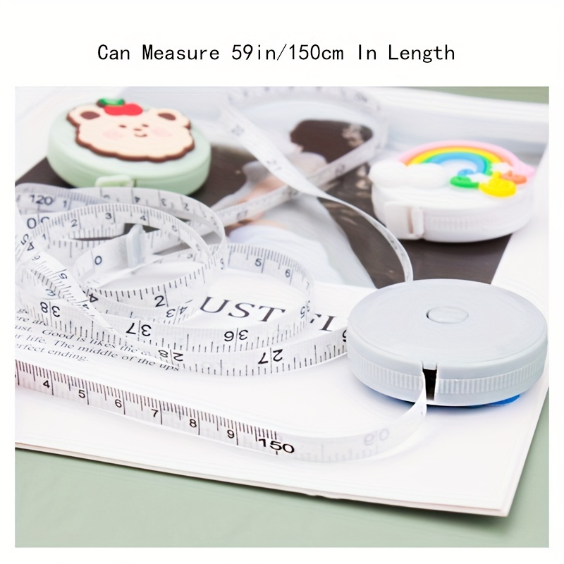 150cm Retractable Tailors Sewing Measure Tape Ruler 4pcs w Blue Case