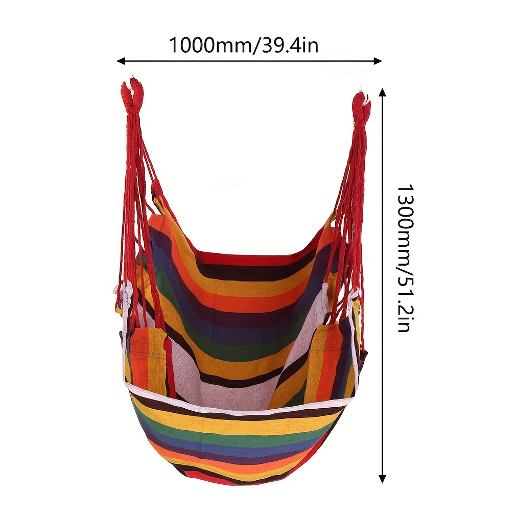 1pc outdoor hammock chair leisure swing hanging chair canvas without pillow and cushion indoor outdoor hammock garden leisure furniture hammocks opp sealed bag 3