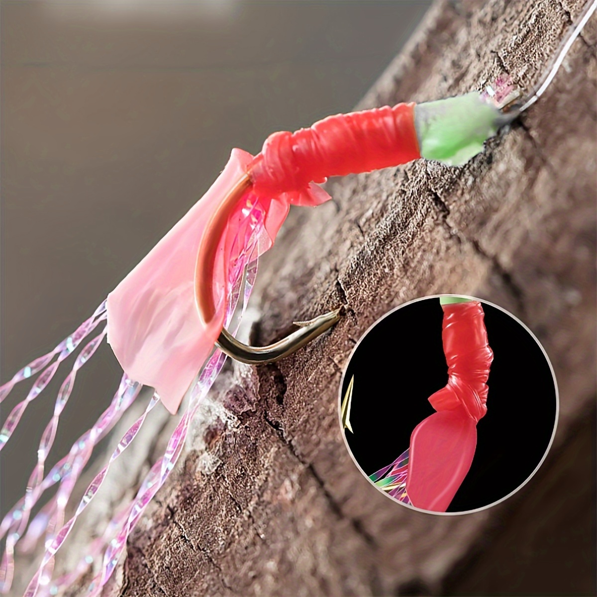 Luminous Sea Fishing String Hooks Feather Hooks Binding - Temu