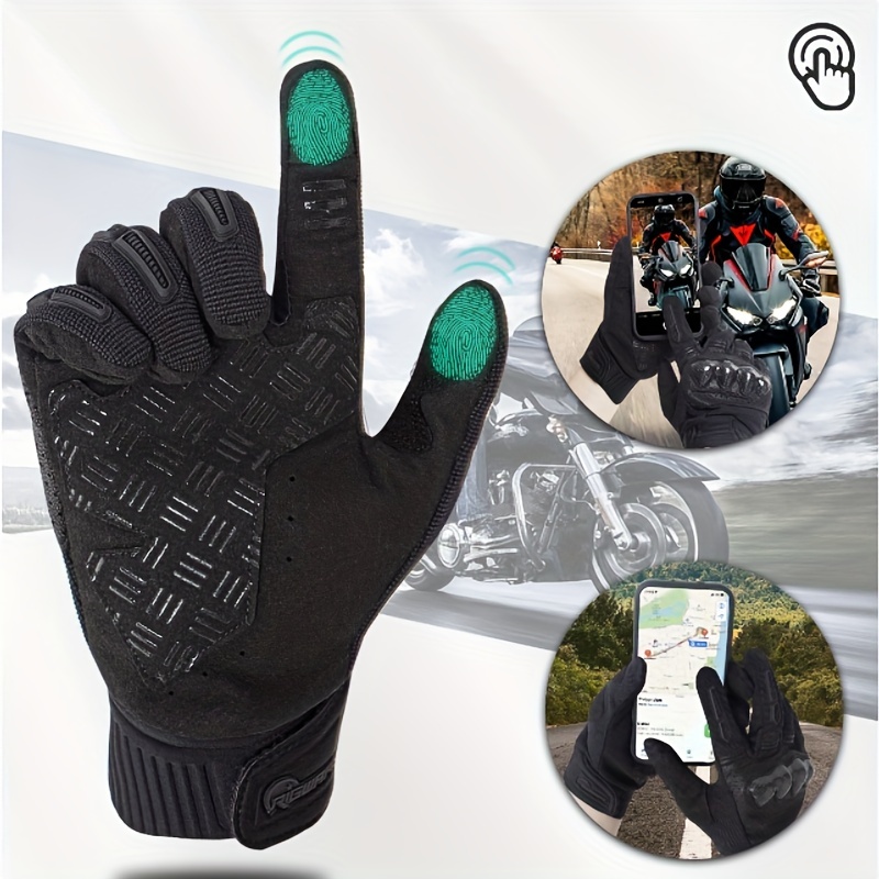 Guantes tácticos para hombre, para pantalla táctil, guantes de motocicleta,  guantes de dedo completo para senderismo, escalada, ciclismo, conducción