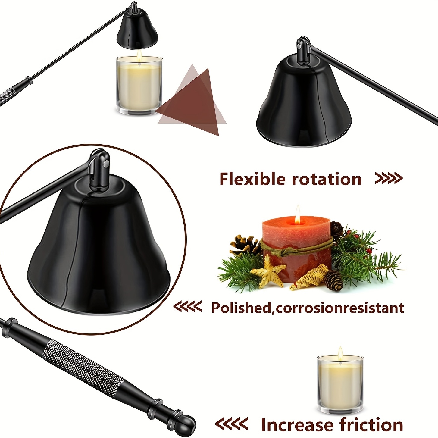 Polished Wick Cutter Candle Wick Dipper Candle Accessory Snuffer Trimmer