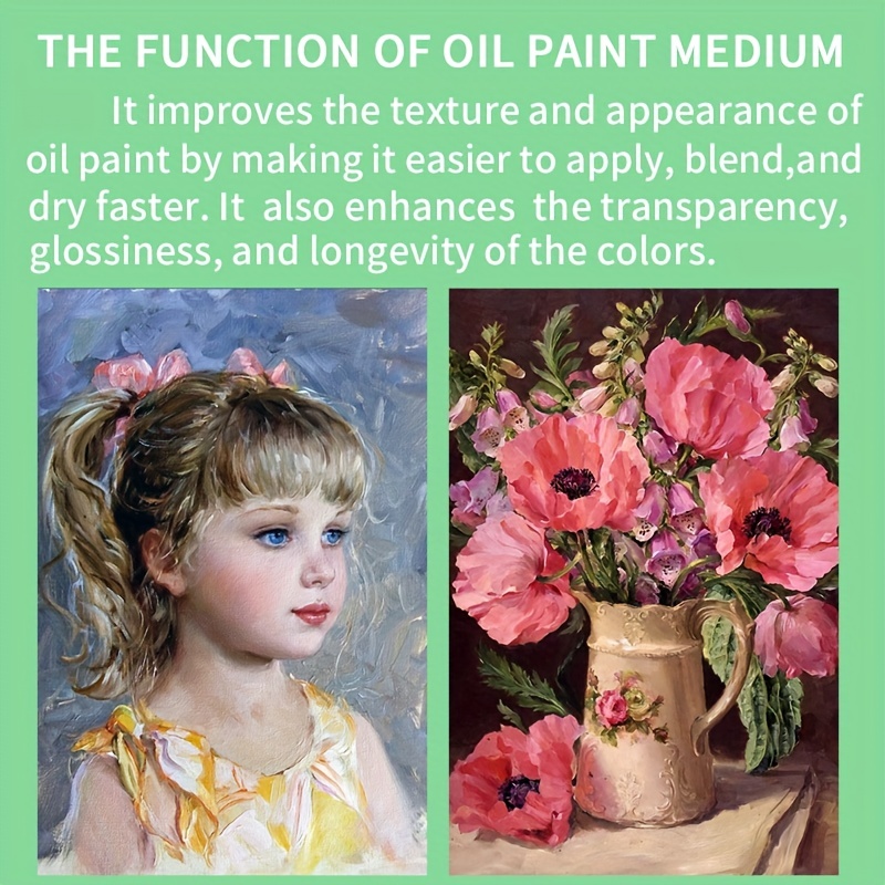 Painting Medium Oil (3.3 Fl Oz) Bottle Ideal For Improving - Temu