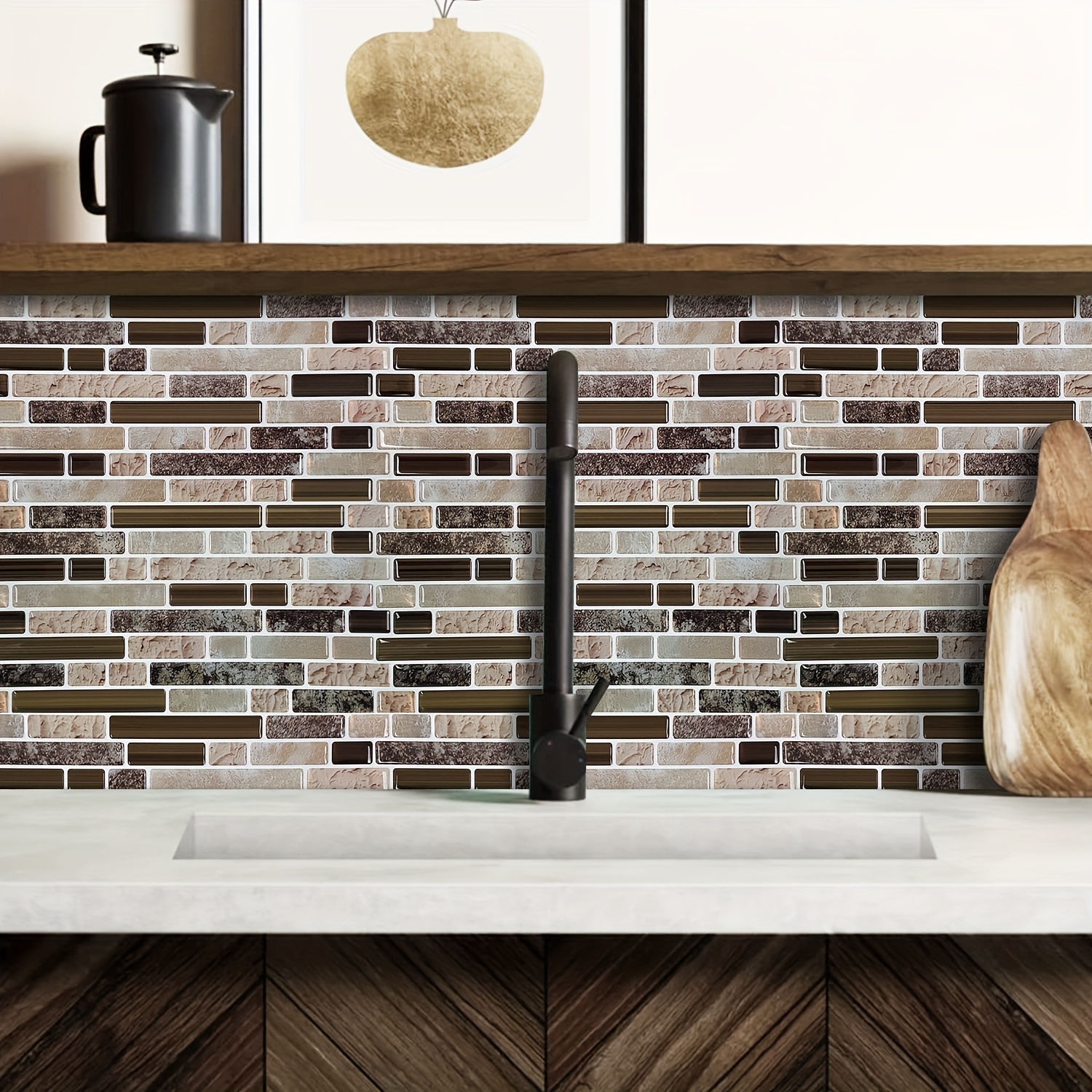 Smart Tiles - Peel and Stick Backsplash Tiles - Premium 3D Kitchen and  Bathroom Tile