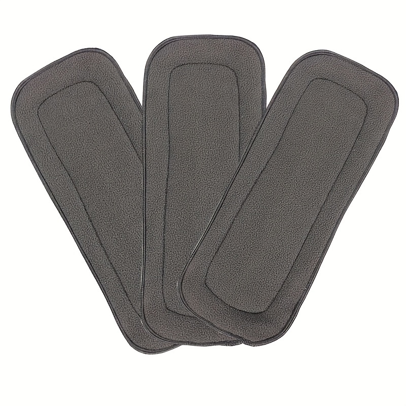 

3pcs Bamboo Charcoal Inserts, 5-layers Water Absorbent Changing Insert For Cloth Diaper