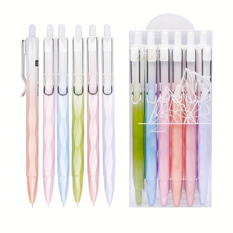 Retractable Gel Pens Black Ink Cute Pens Pastel Pens Barrel - Temu