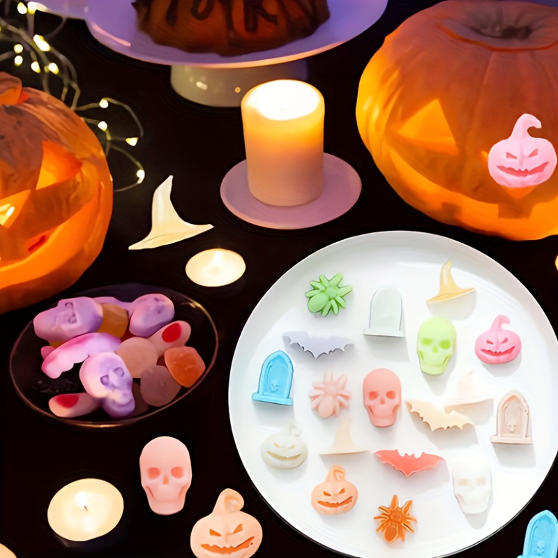 Easy Halloween Silicone Molds Baking Ideas; Pumpkin, Skulls