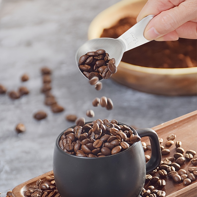 Cuillère à Mesurer le café, 30 Ml 1/8 Tasse Cuillère à Soupe en Acier  Inoxydable Cuillère à Mesurer le café