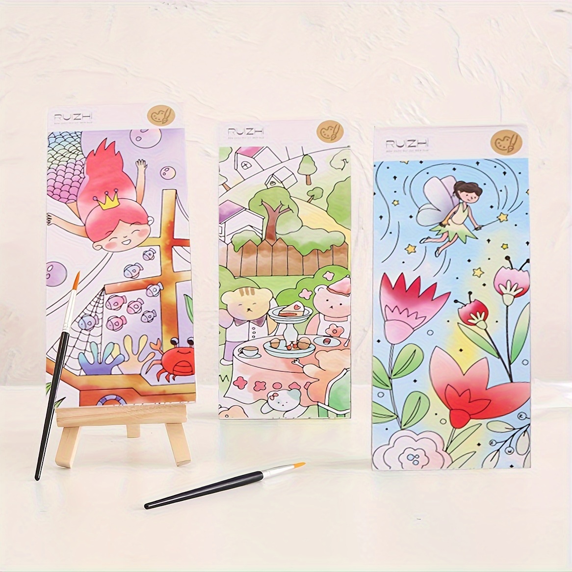 20 Pages Children's Watercolor Coloring Book Children's - Temu