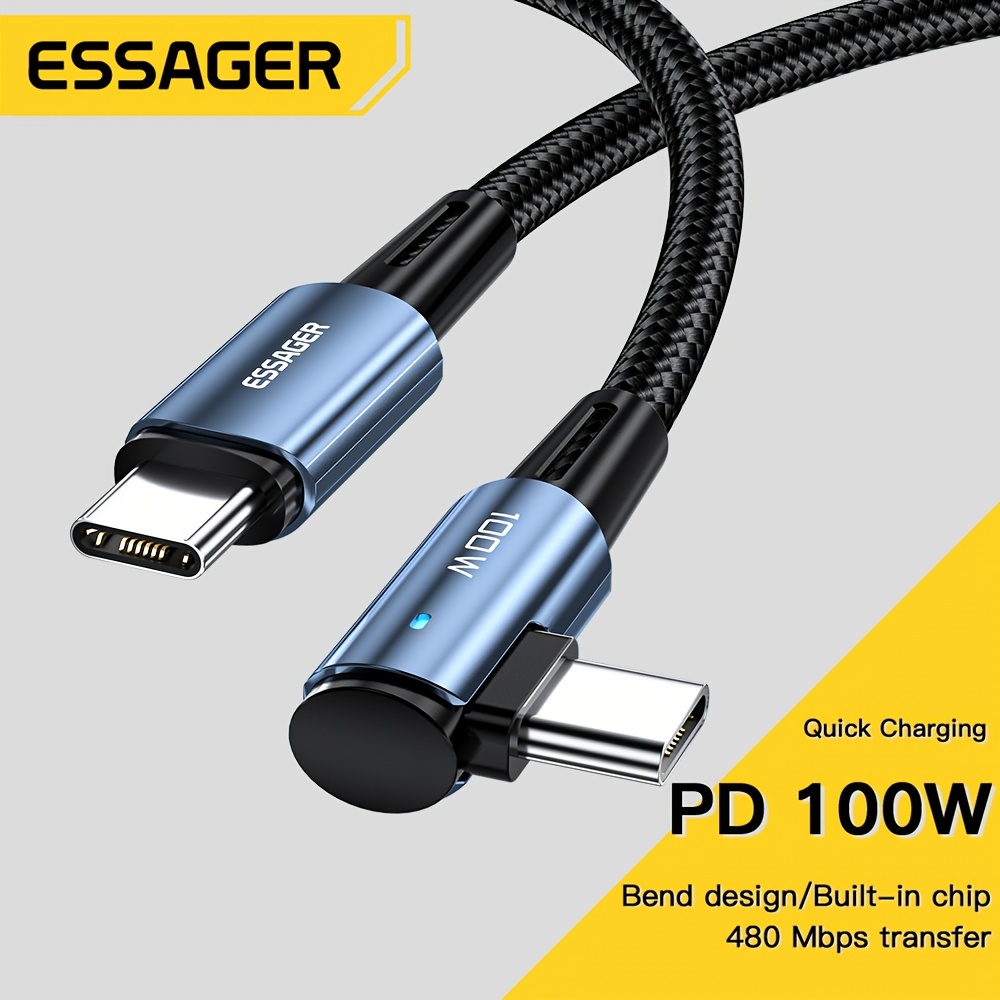 Essager USB C A Tipo C Cable PD100W 60W Cargador Rápido - Temu
