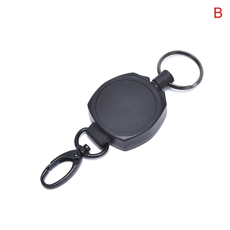 black keychain 60cm length badge reel