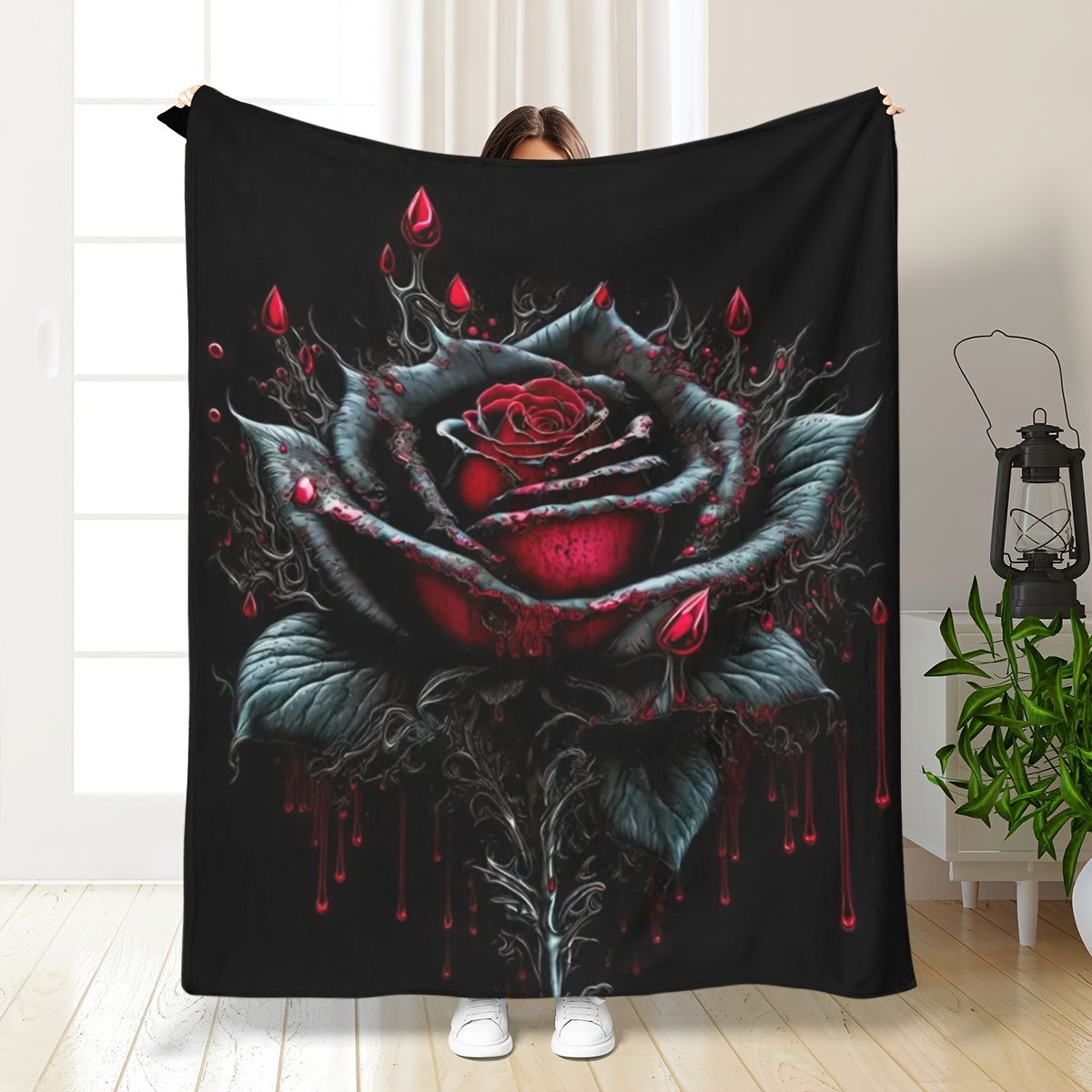 Black rose blanket hot sale