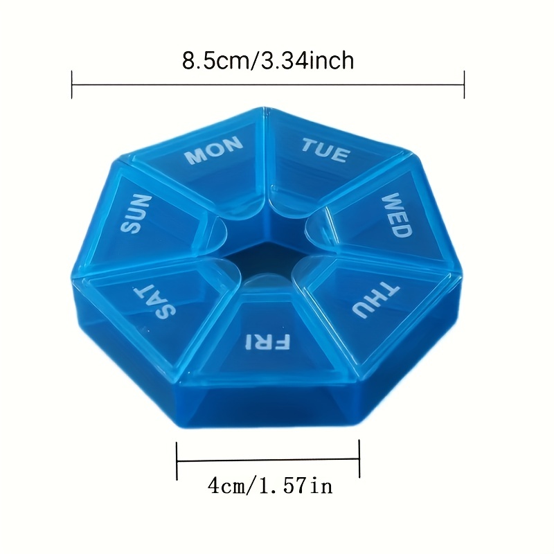 7 Days Portable Pill Organizer Storage Box for Travel