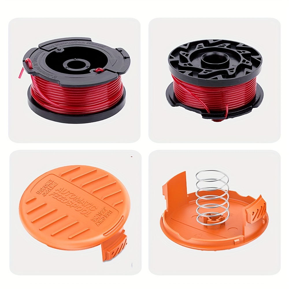 Af-100 Replacement Spools Compatible With Black+decker Gh600 Gh900 Gh600  Lst522 Lcc140 String Trimmer Eater Refills Auto-feed Spool With Rc-100-p  Cover And Spring - Temu