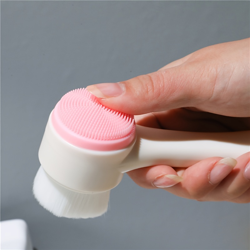 Face Silicone Brush Cleaning Tool Double Sided Brush - Temu