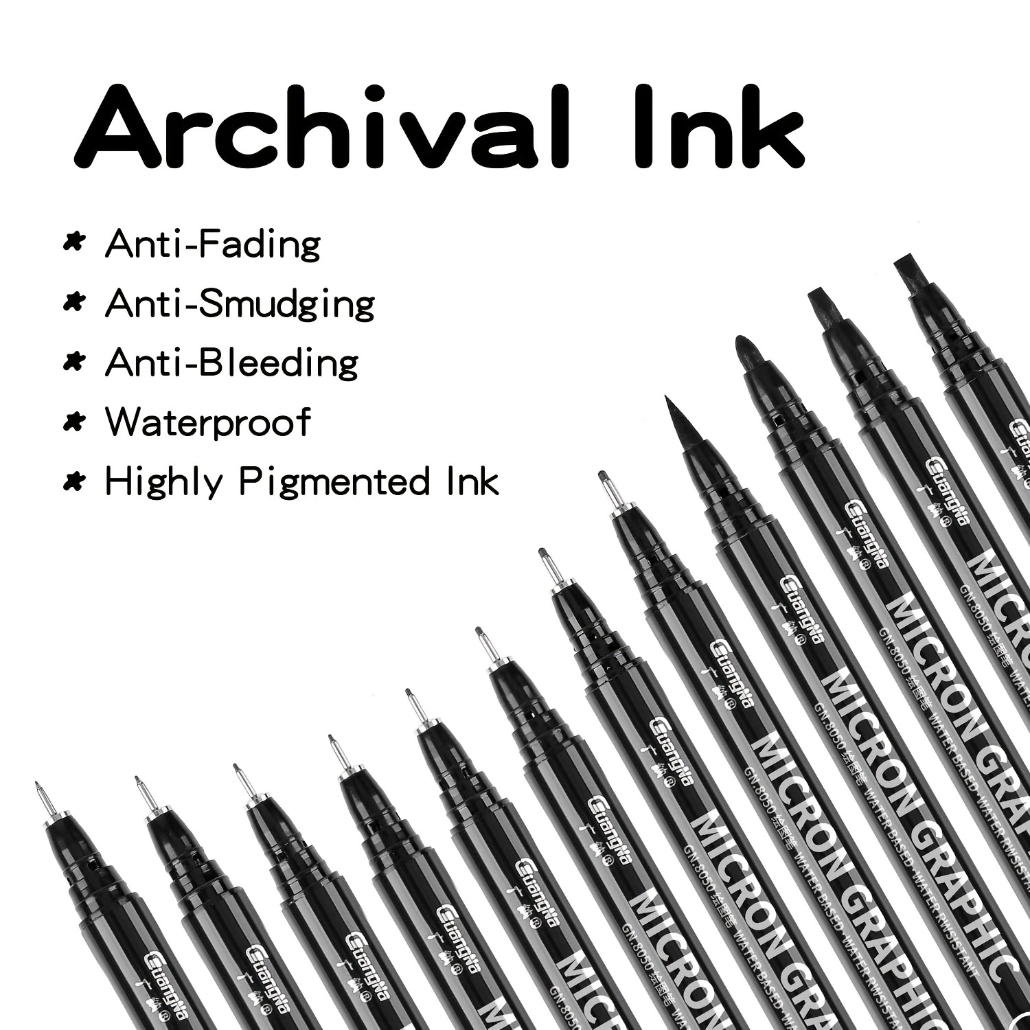 Set di Micro penne, punta Fine, penne a inchiostro Fineliner