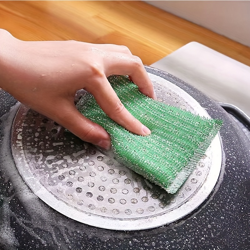 4pcs Random Colour Double-Sided Dishwashing Sponge Set