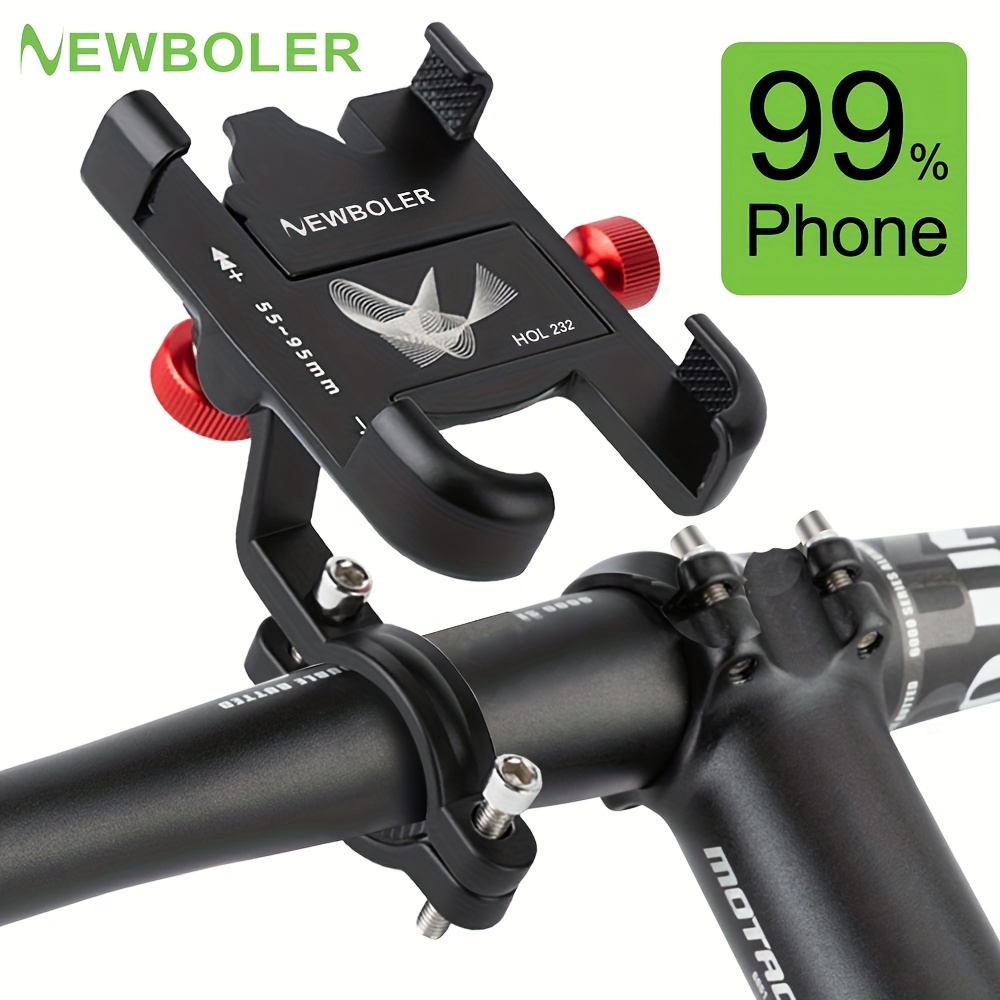 

1pc Newboler Mtb Car Phone Holder Bicycle Bracket 360° Rotatable Aluminum Adjustable Bicycle Phone Bracket Anti-slip Bicycle Bracket
