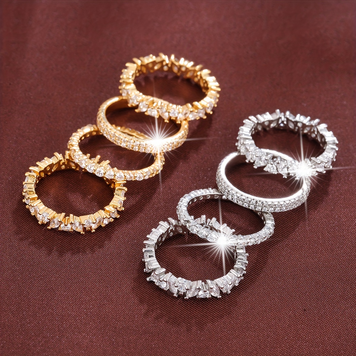 Women's Synthetic Zirconia Ring Set