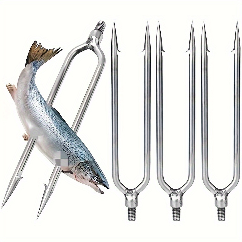 Durable Stainless Steel Fishing 2 Prongs Barb Hook - Temu
