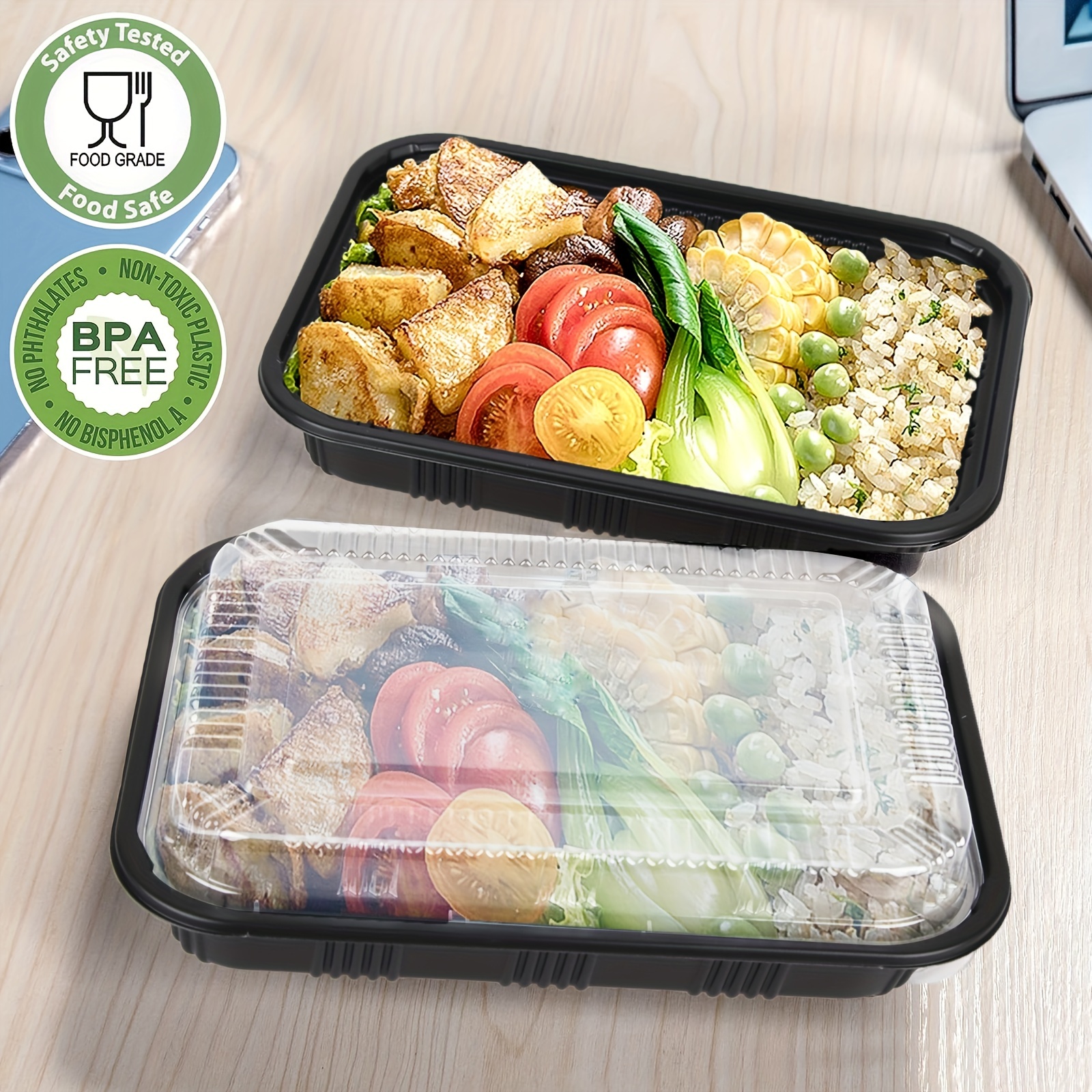 All In One Stackable Bento Lunch Box Leak-proof Microwave Safe & BPA Free