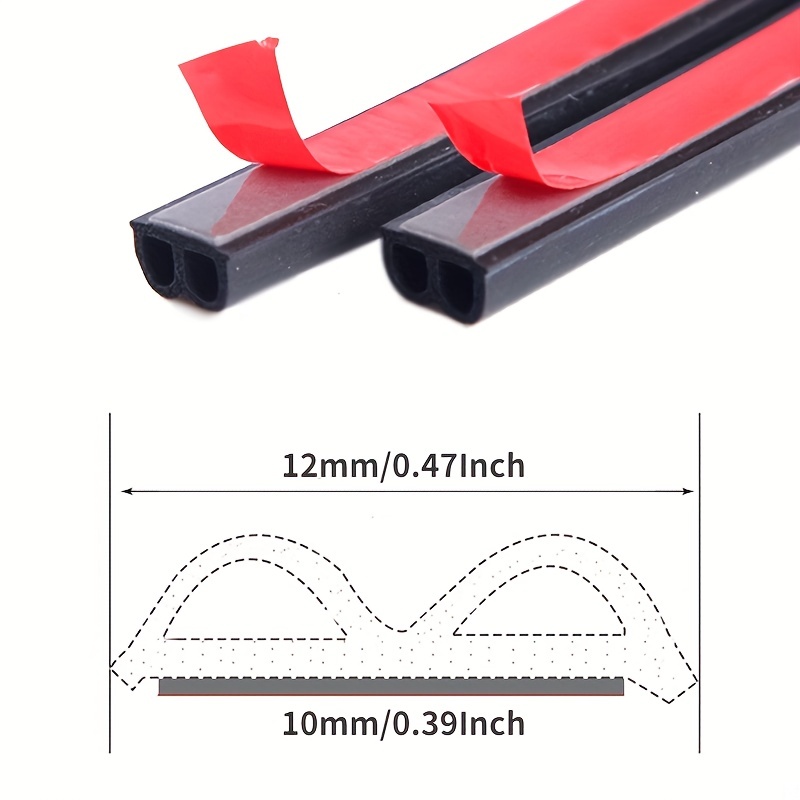 Car Door Seal Strips Sticker B Shape Weatherstrip Rubber Seals Sound  Insulation Sealing Automobiles Interior Accessories