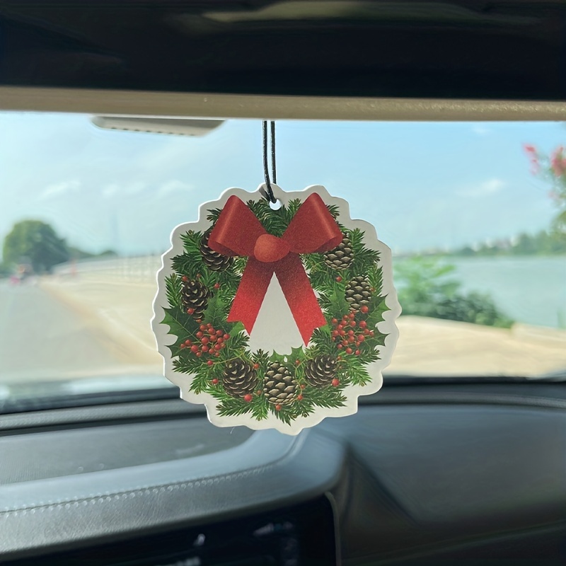 Christmas Wreath Pattern Car Aromatherapy Car Fragrance - Temu