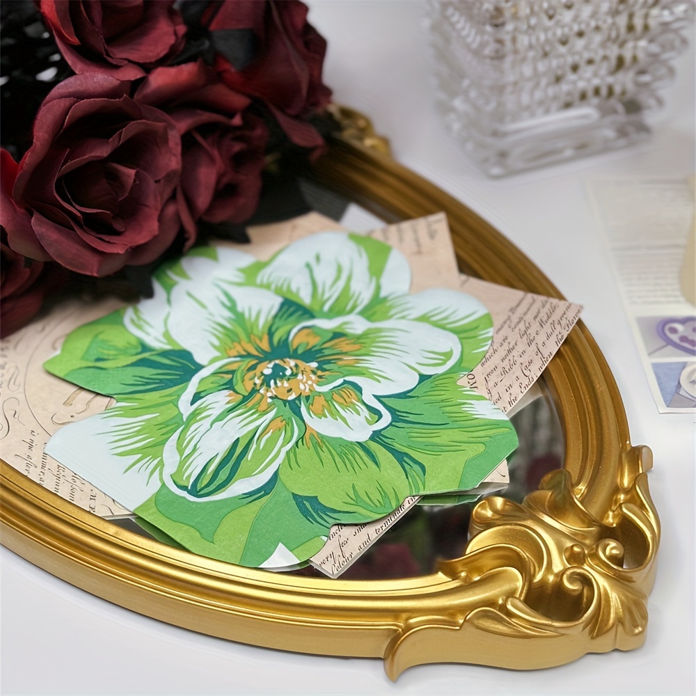 20PCS Assorted Flower Christmas Napkins Vintage Paper Towel For Decoupage  Decorative Furniture Crafts Wedding Party Tableware