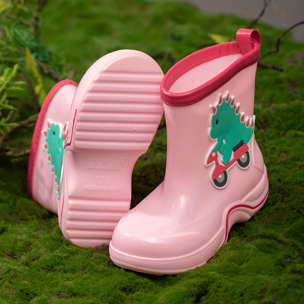 Girl dinosaur 2024 rain boots