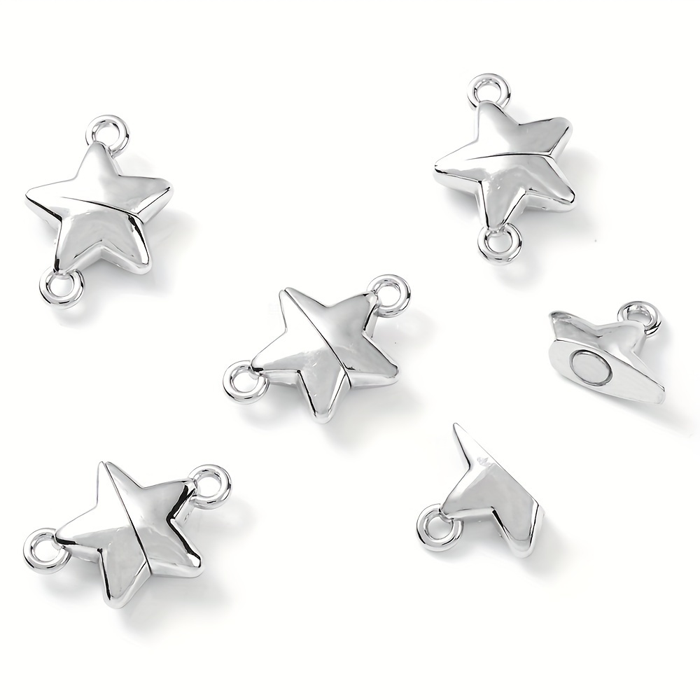 Image of 5pairs 15x22mm Connector Clasp End Connector Charms Pendant For Jewelry Making Friendship Couple Necklace Bracelet