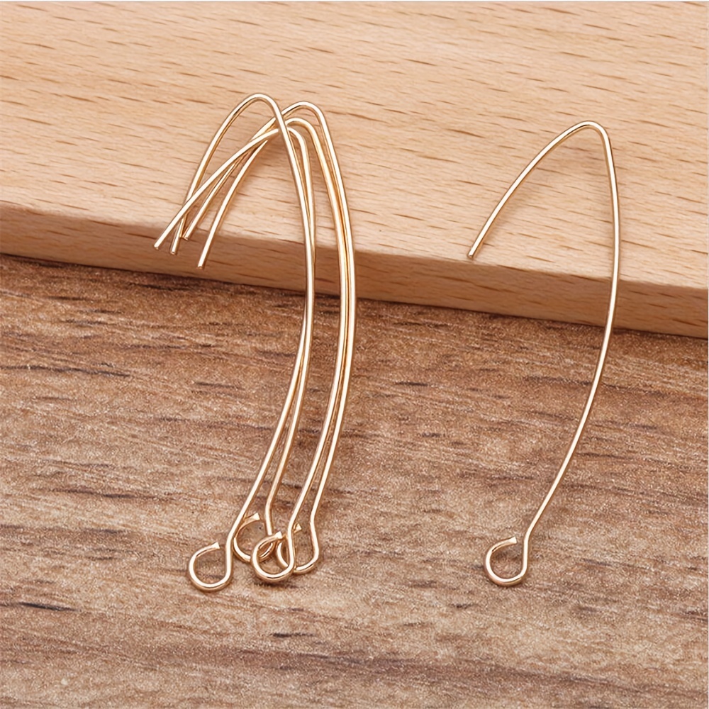 20pcs Golden Silvery Ear Wire DIY Assembly Ear Hooks