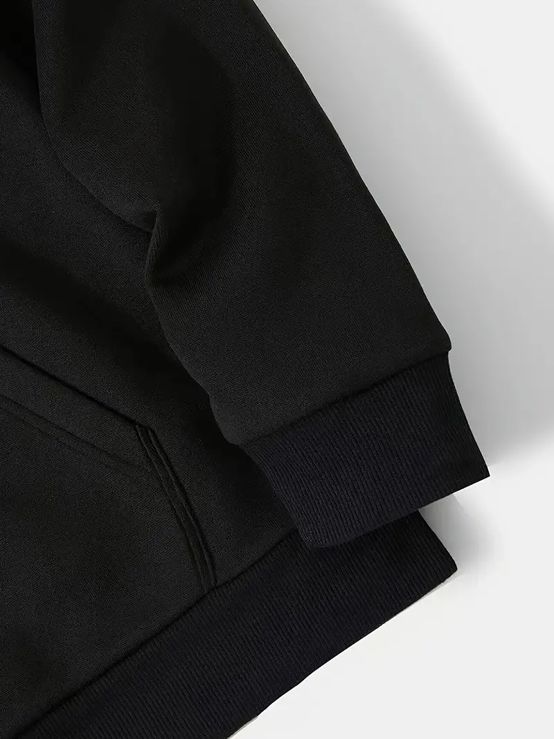 Men\'s Casual Solid Basic Hooded Sweatshirt Trendy Street - Temu