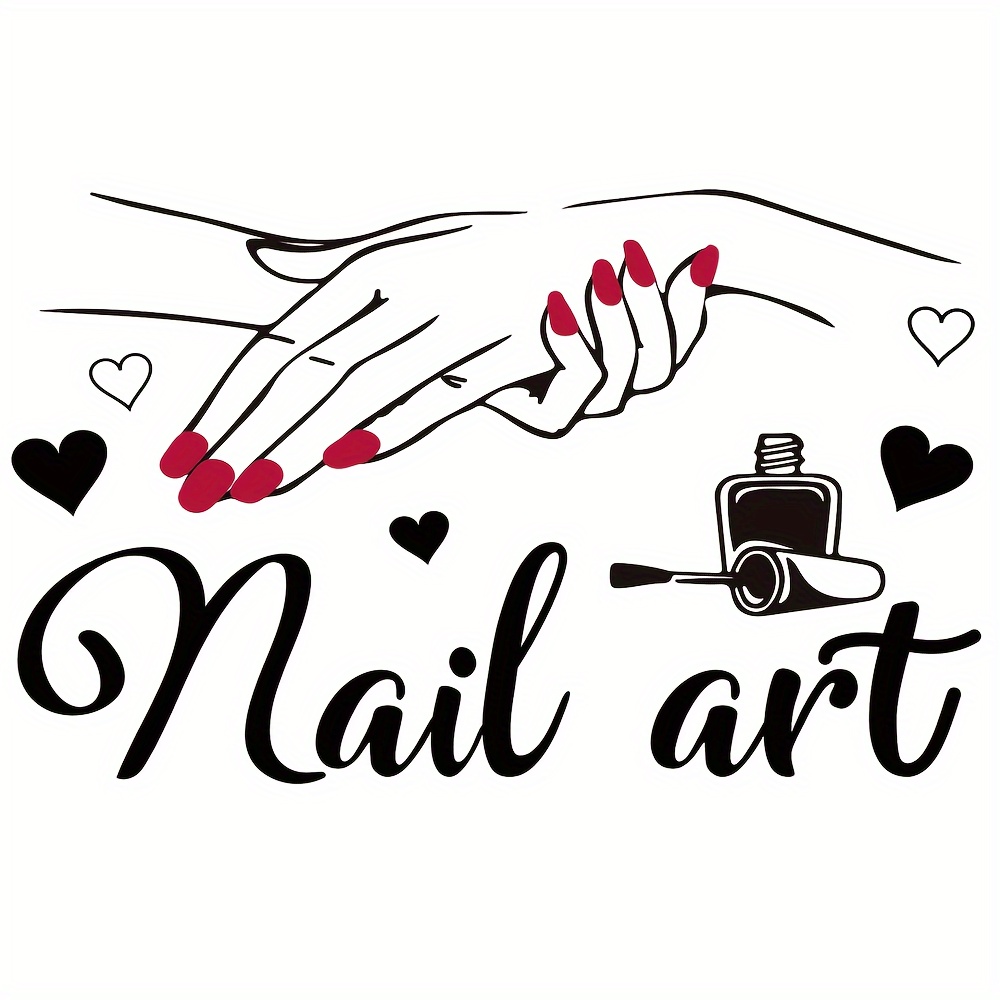 Image of Nail Art Quote Wall Sticker Suitable For Women's Bedroom Nail Art Shop Nail Wall Decoration Mall Nail Art Counter Wall Art Decoration