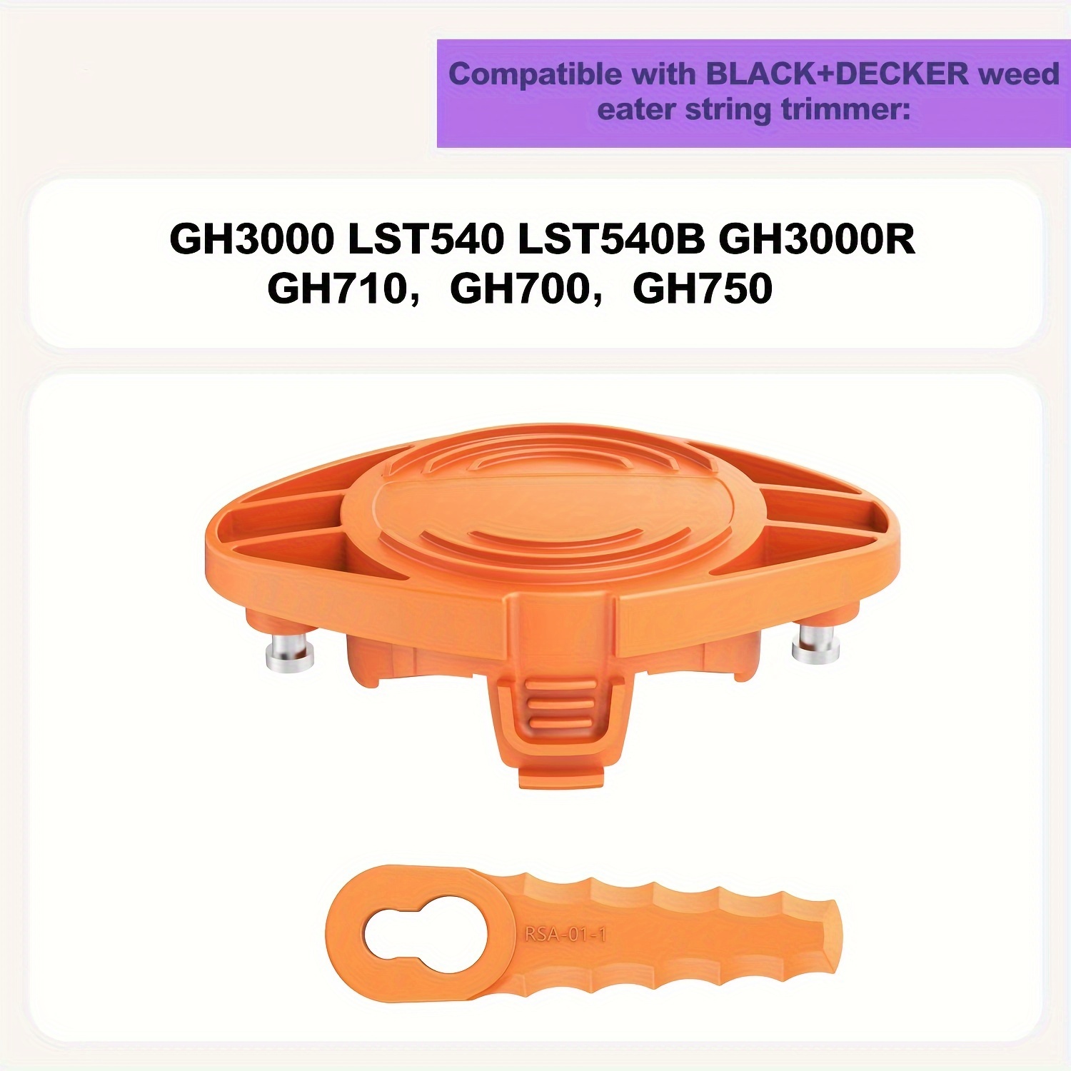Pack Of 3 / Black & Decker GH3000 Trimmer-Cap Replacement Spool