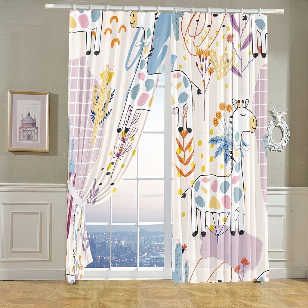 2pcs 30 65 Curtains Deer Animal Flowers Polyester Curtains Cartoon Flowers Jungle Deer Kindergarten Decoration | Shop Now For Limited-time Deals | Temu 2pcs 30 65 Curtains Deer Animal Flowers Polyester Curtains Cartoon Flowers Jungle Deer Kindergarten Decoration | Shop Now For Limited-time Deals | Temu