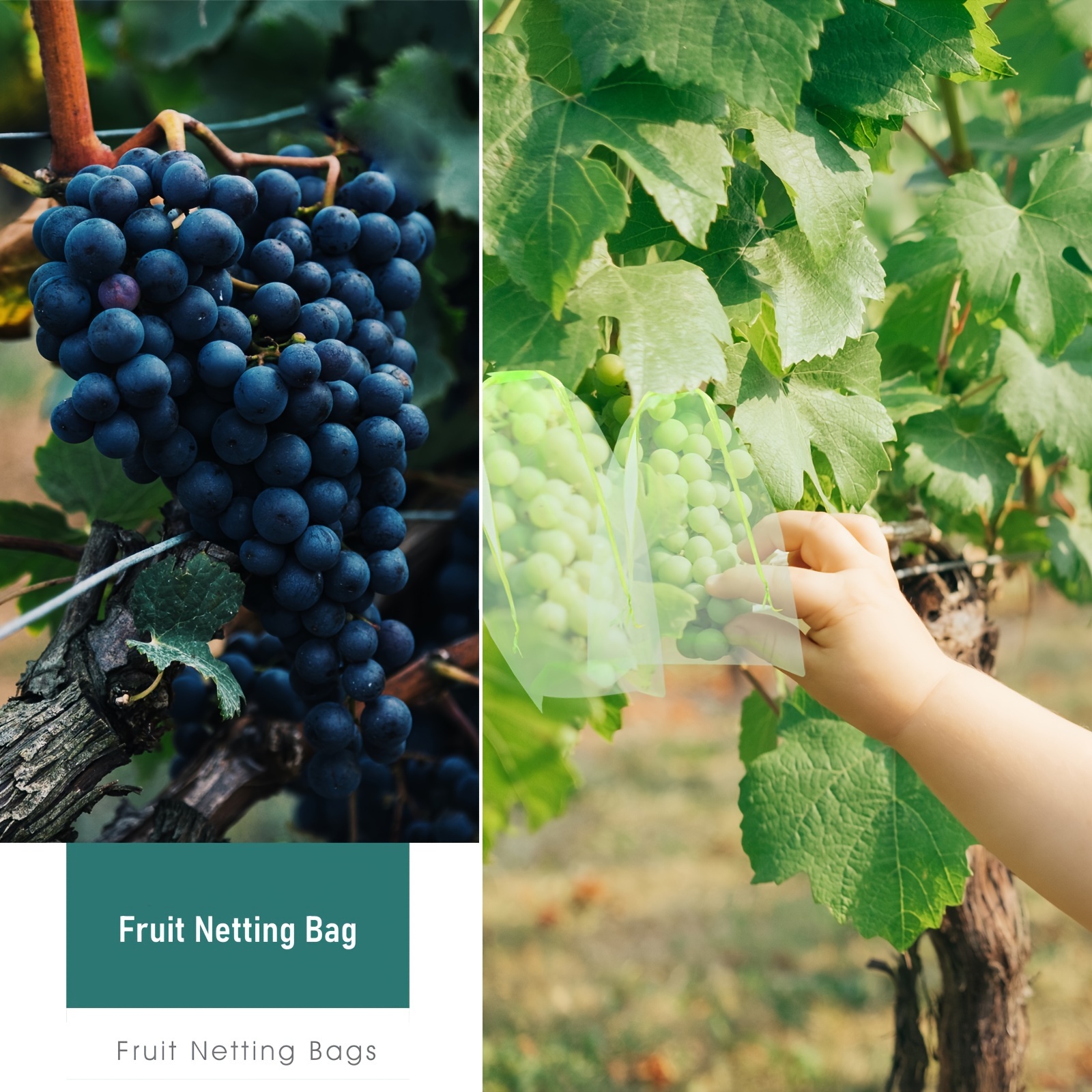 100pcs Fruit Protection Bag Fruit Netting Bags For Fruit Trees Fruit Cover Mesh Bag With