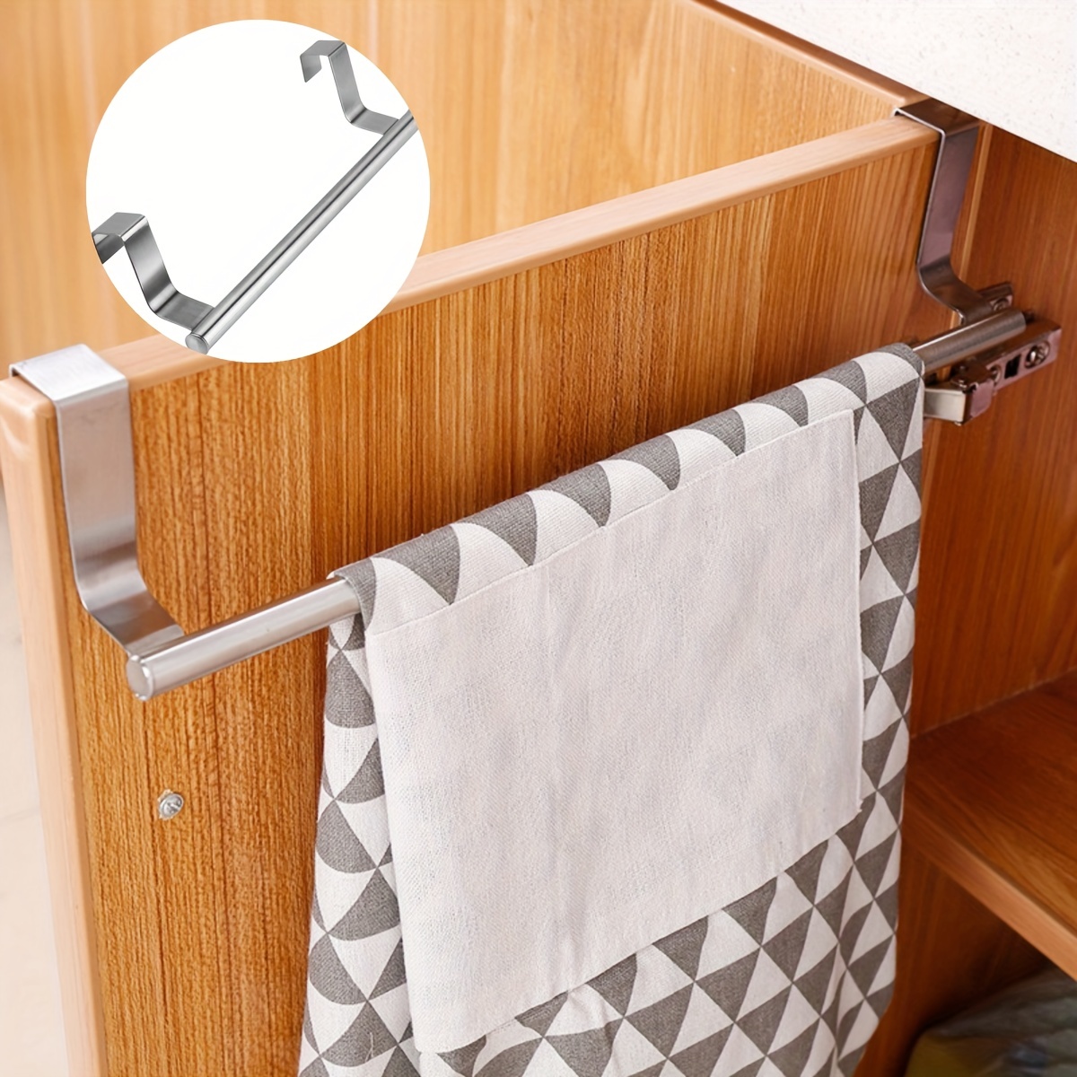 Hangable Stainless Steel Kitchen Towel Shelf Multifunctional - Temu