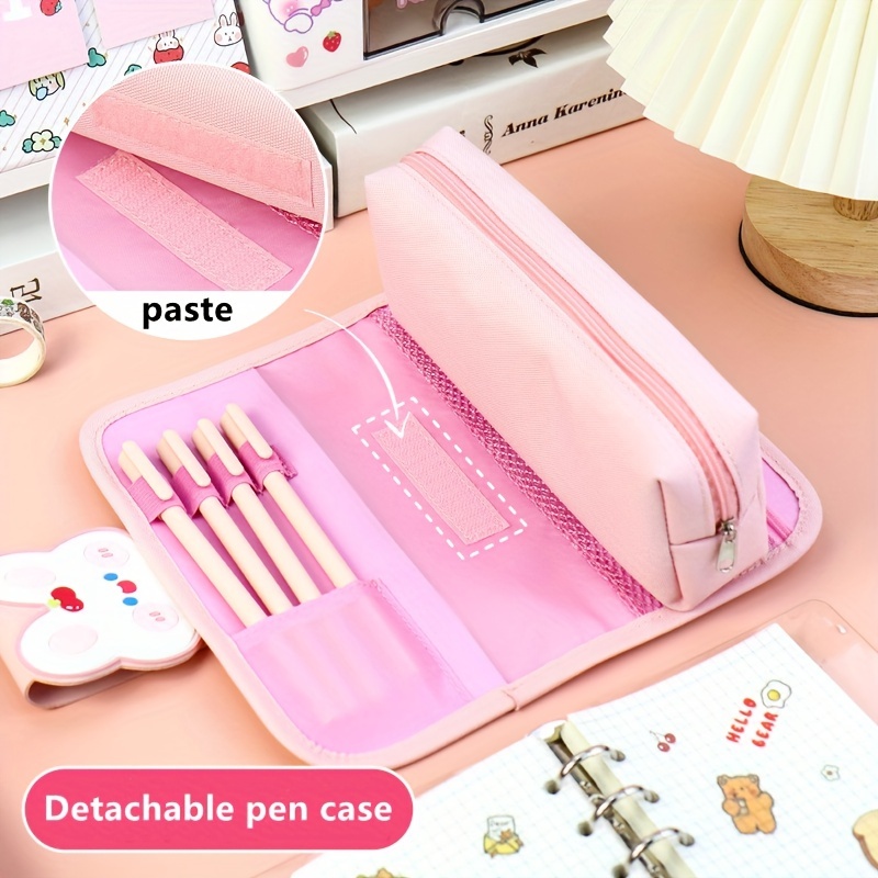 1pc Carrot Shaped Pencil Bag, Cute Portable Stationery Bag For Middle High  College School & Office