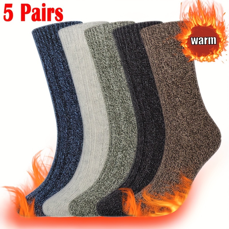 Thick Knit Thermal Socks Soft Comfy Tube Socks Women's - Temu Canada