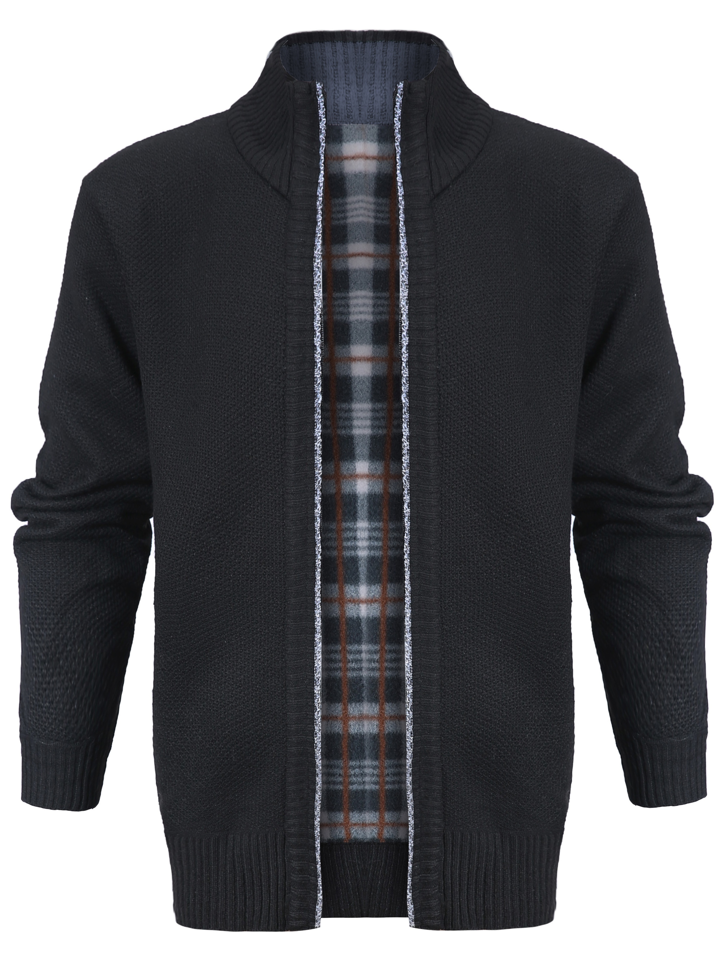 Men's lapel sweater jacket winter knitted color block cardigan jacket  jacket NEW