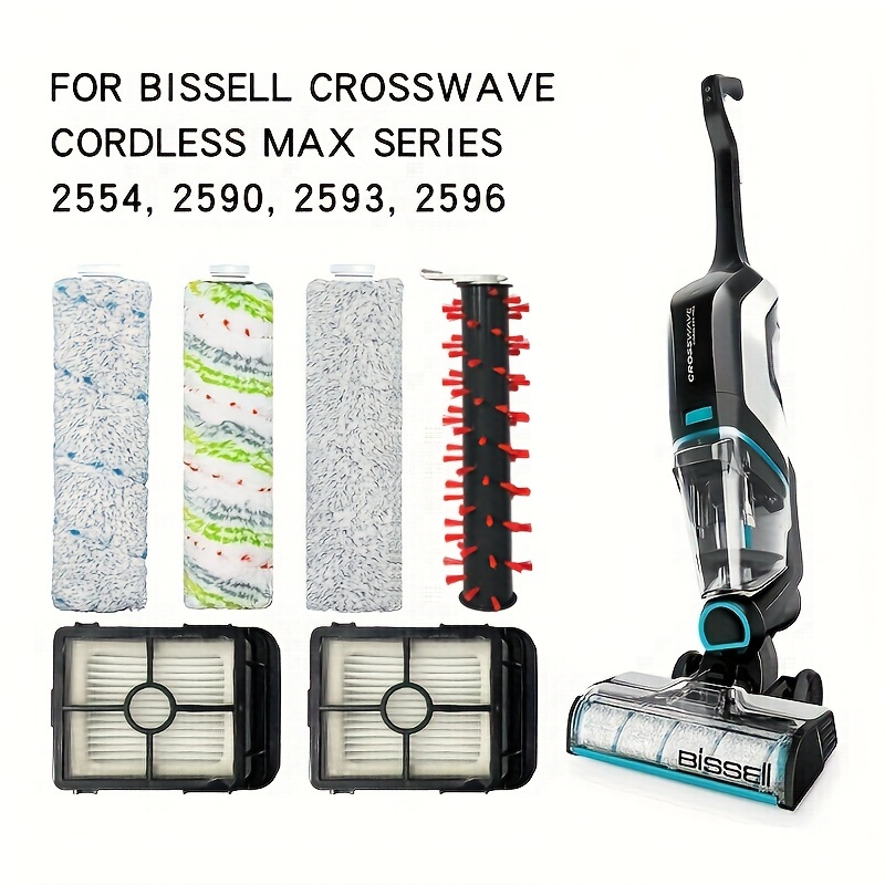For Bissell Crosswave Cordless Max 2554 2590 2593 Series  Vacuum,Multi-Surface 2787 Brush Rolls And 1866 Vacuum Filters - AliExpress