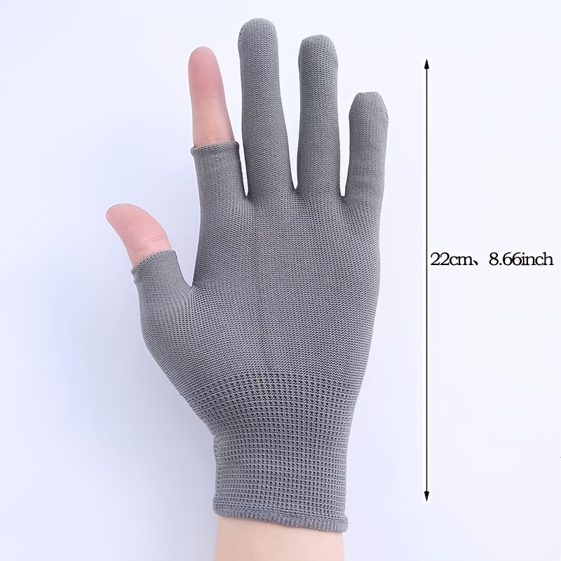 Nylon Anti-slip Fishing Gloves Three Fingers Dispensing Cut