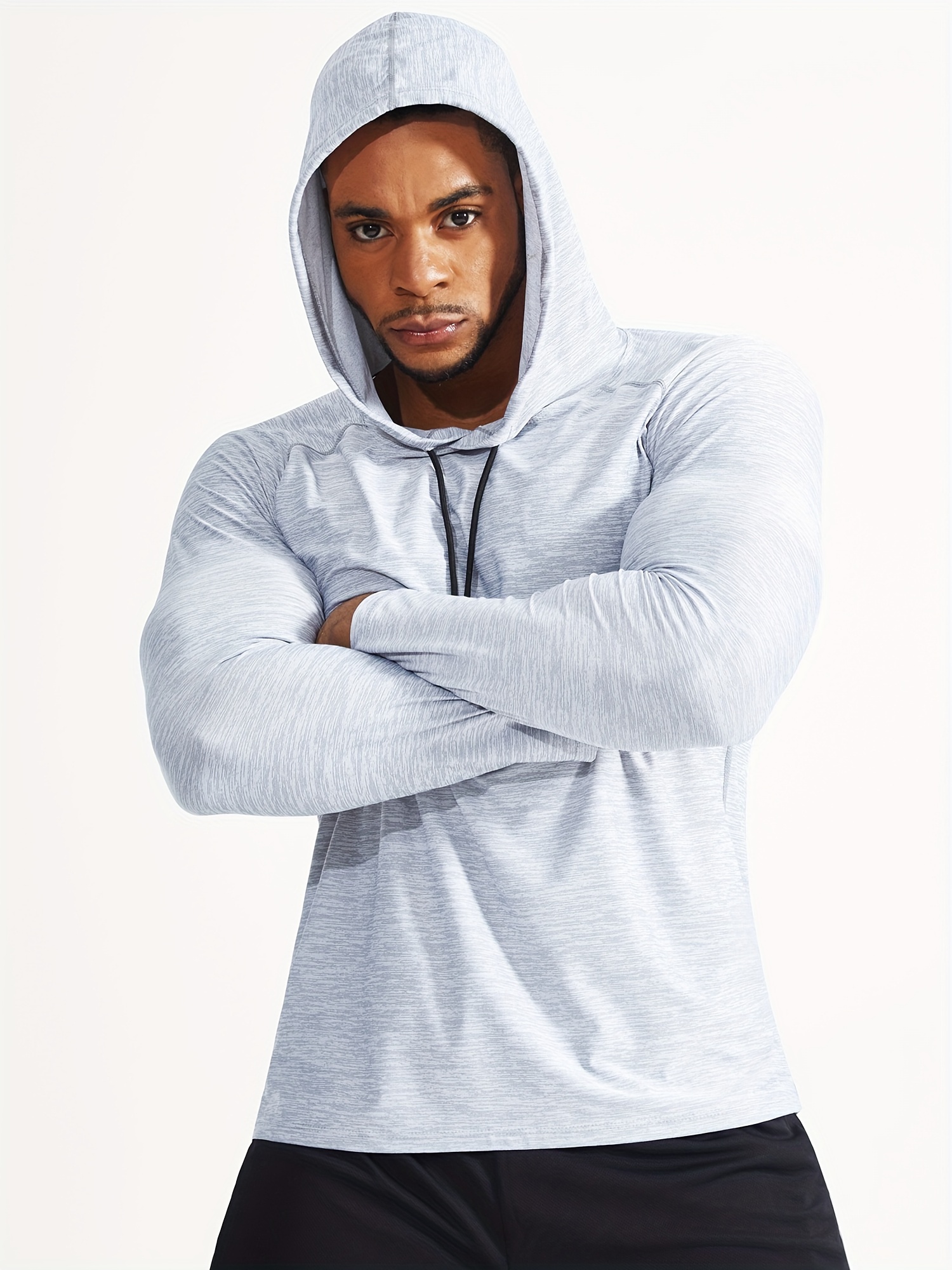 Hoodies Men Breathable Quick Dry Drawstring Sweatshirt Comfy